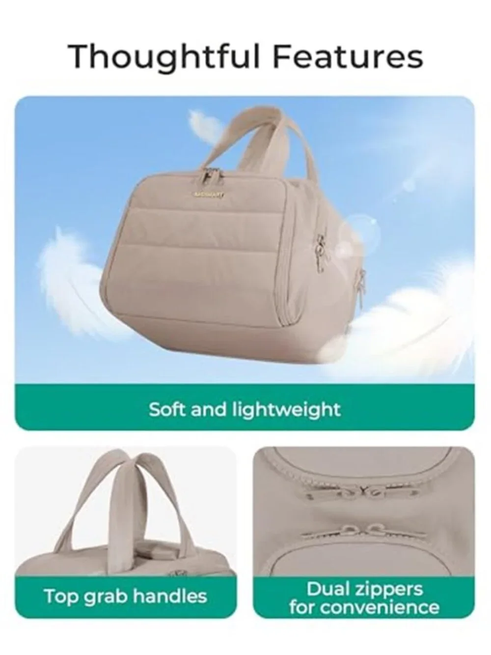Large Travel Toiletry Bag Makeup Cosmetic Organizer Waterproof Puffer Case